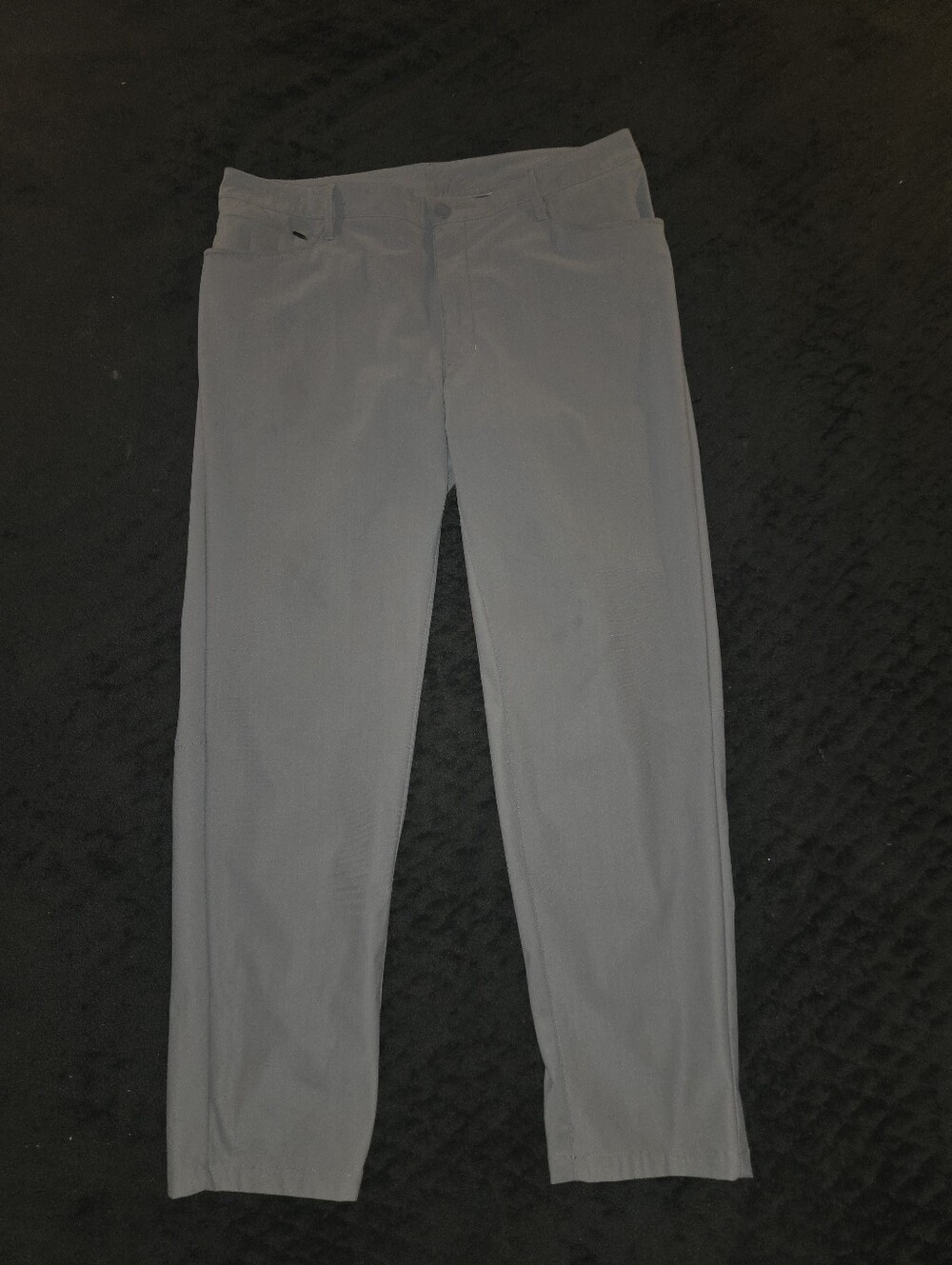 Gray Straight-Leg Pants